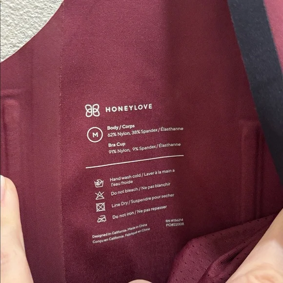 NWOT HONEYLOVE BOLDNESS TANK IN FIG size MEDIUM Shapewear top compression - Picture 6 of 7